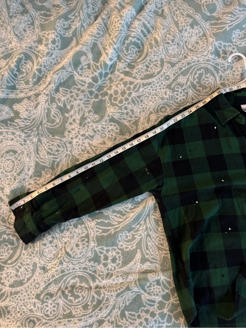 NWOT! Pink Floyd Green & Black Plaid Tour Patch Flannel Shirt - Medium - Picture 5 of 6